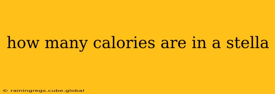 how many calories are in a stella
