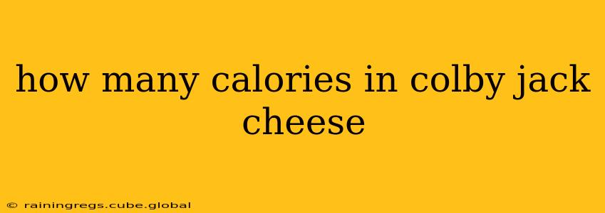 how many calories in colby jack cheese