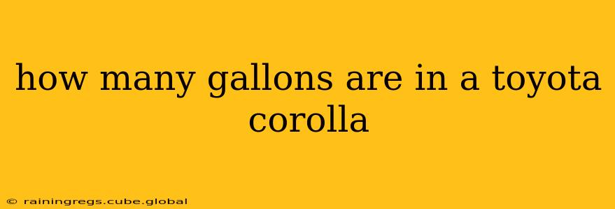 how many gallons are in a toyota corolla