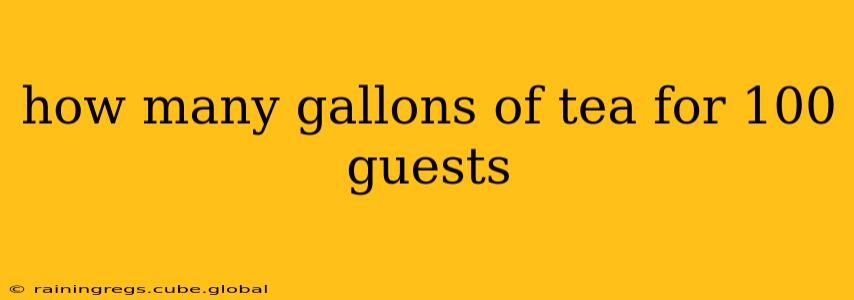 how many gallons of tea for 100 guests
