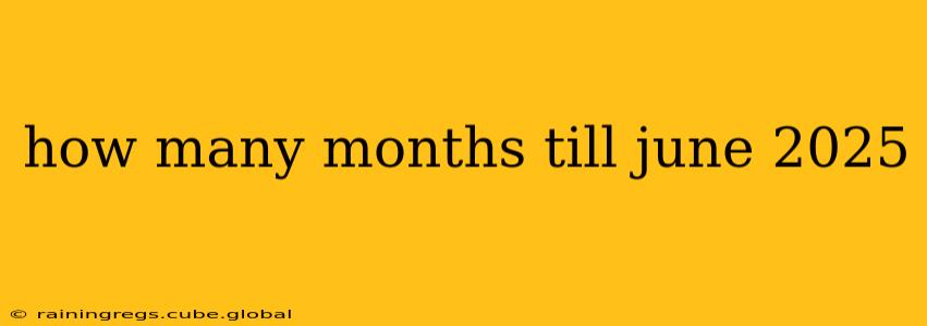 how many months till june 2025