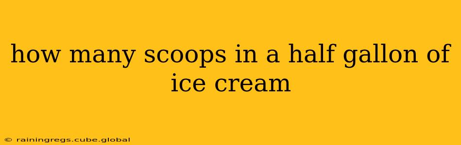 how many scoops in a half gallon of ice cream