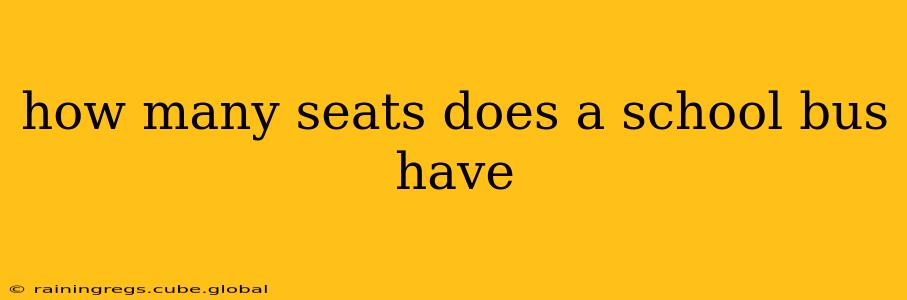 how many seats does a school bus have