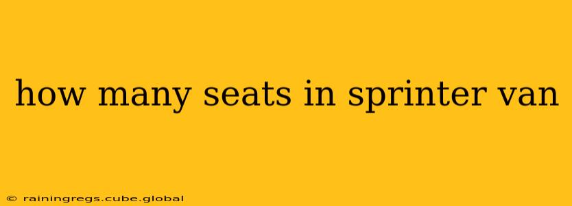how many seats in sprinter van