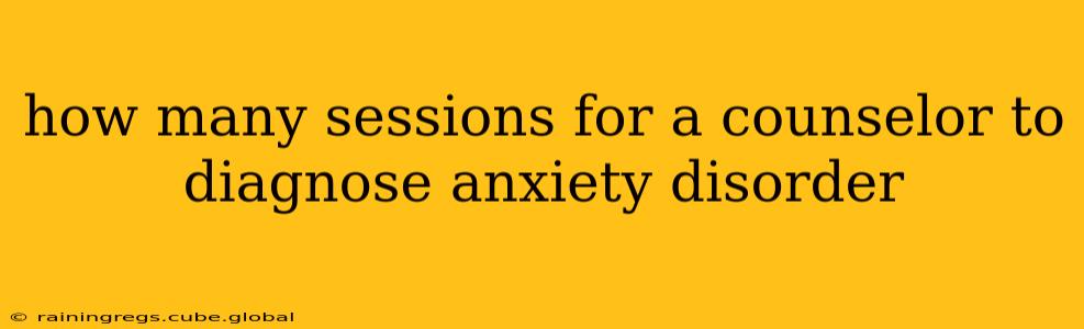 how many sessions for a counselor to diagnose anxiety disorder
