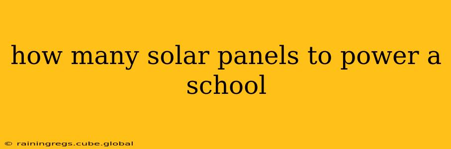 how many solar panels to power a school