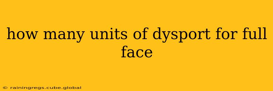 how many units of dysport for full face
