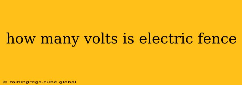 how many volts is electric fence