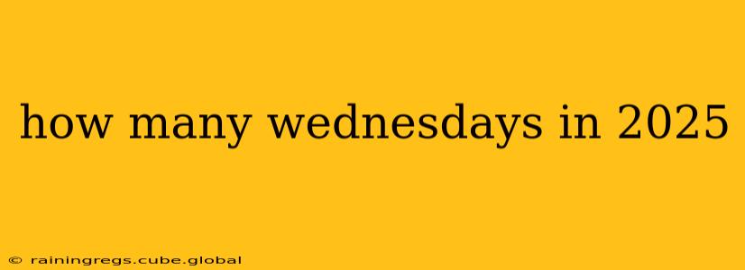 how many wednesdays in 2025