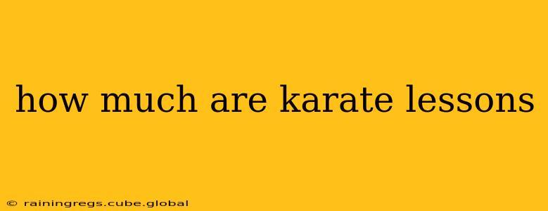 how much are karate lessons