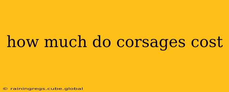 how much do corsages cost