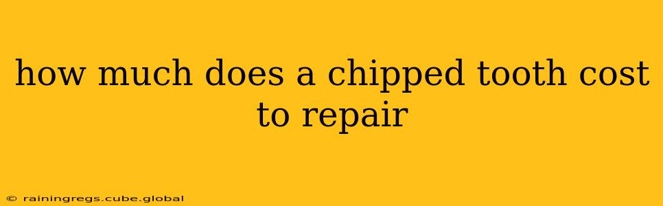 how much does a chipped tooth cost to repair