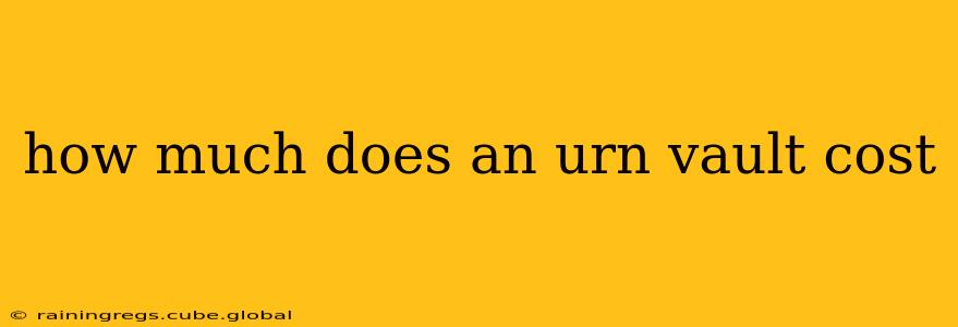how much does an urn vault cost