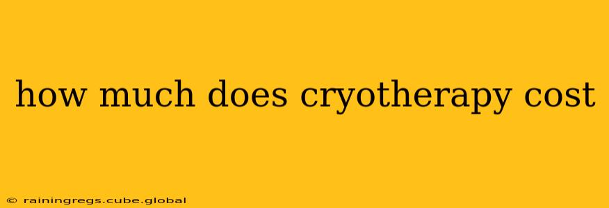 how much does cryotherapy cost