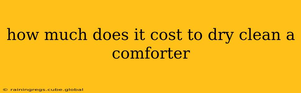 how much does it cost to dry clean a comforter