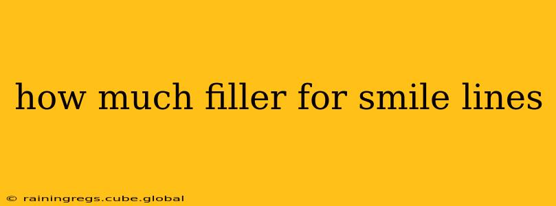 how much filler for smile lines