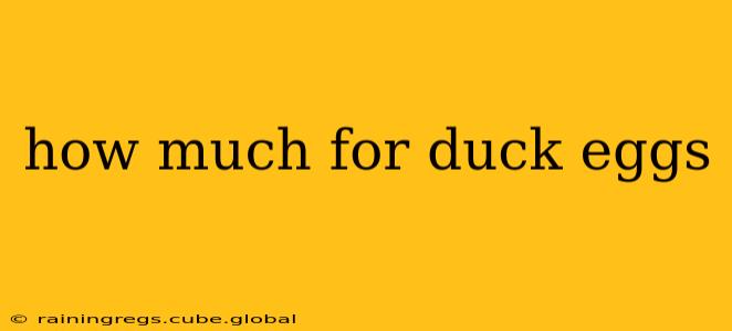 how much for duck eggs