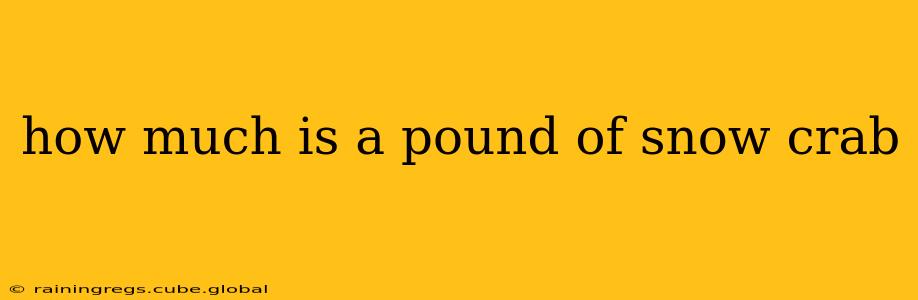 how much is a pound of snow crab