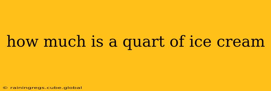 how much is a quart of ice cream