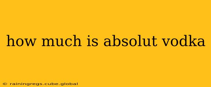 how much is absolut vodka