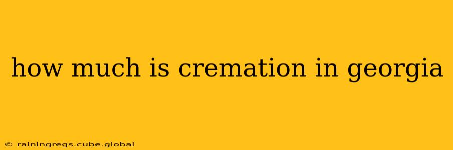 how much is cremation in georgia