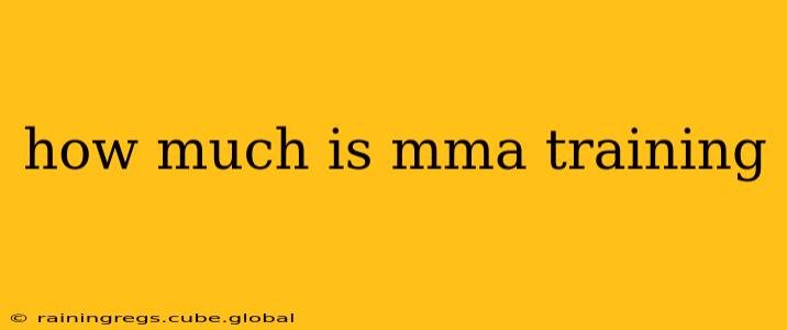 how much is mma training