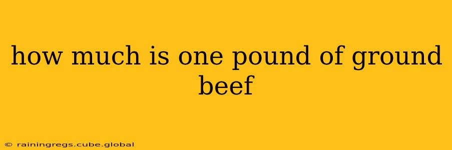 how much is one pound of ground beef