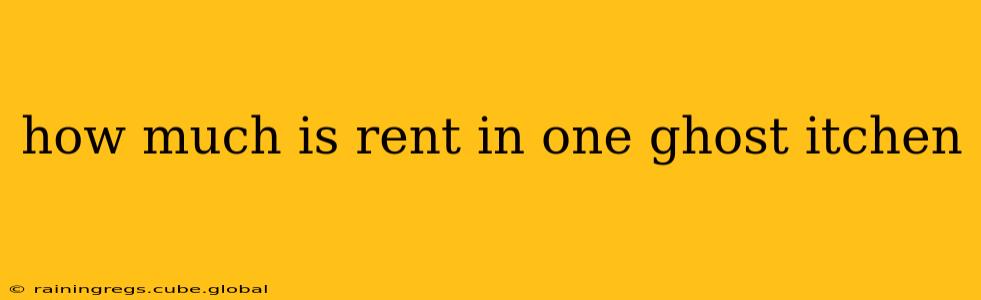 how much is rent in one ghost itchen
