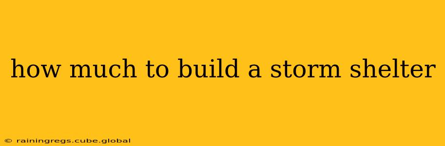 how much to build a storm shelter