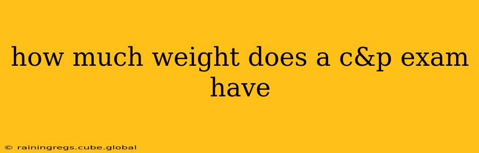 how much weight does a c&p exam have