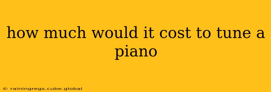 how much would it cost to tune a piano