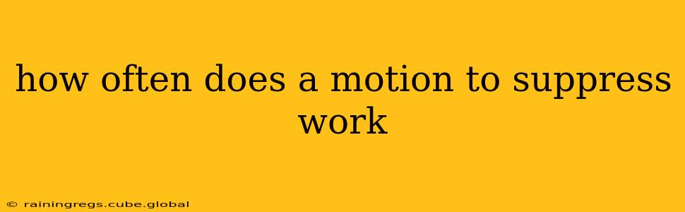 how often does a motion to suppress work