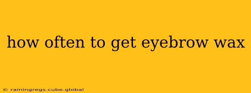 how often to get eyebrow wax