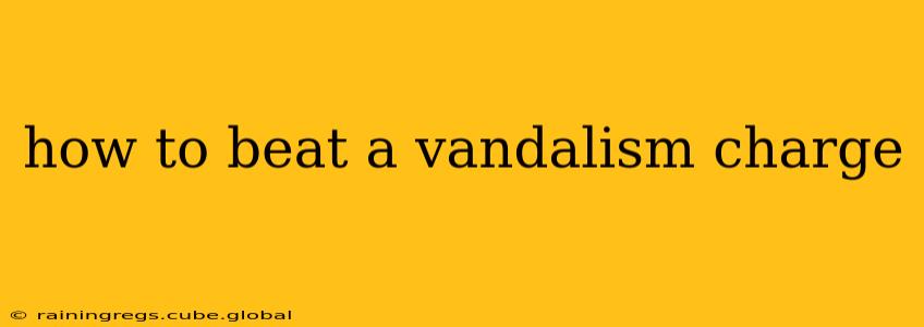 how to beat a vandalism charge