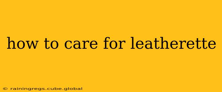how to care for leatherette