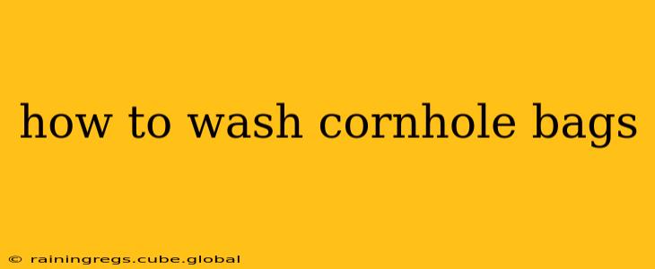 how to wash cornhole bags