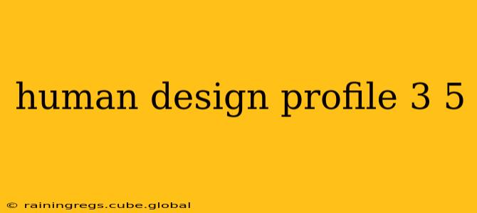 human design profile 3 5