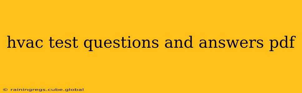 hvac test questions and answers pdf