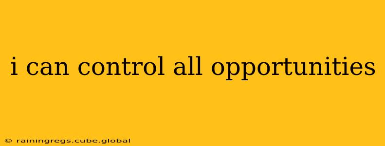 i can control all opportunities