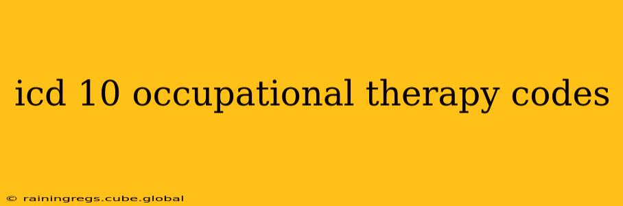 icd 10 occupational therapy codes