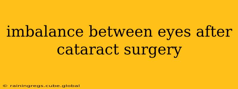 imbalance between eyes after cataract surgery