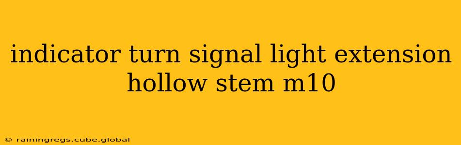 indicator turn signal light extension hollow stem m10