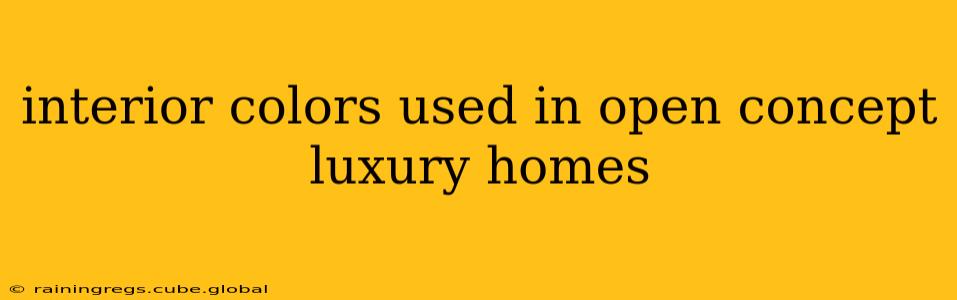interior colors used in open concept luxury homes
