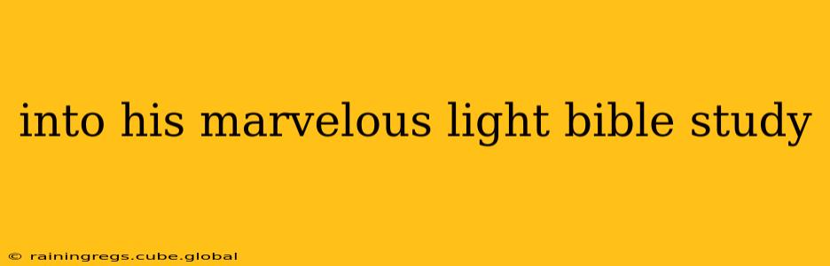 into his marvelous light bible study