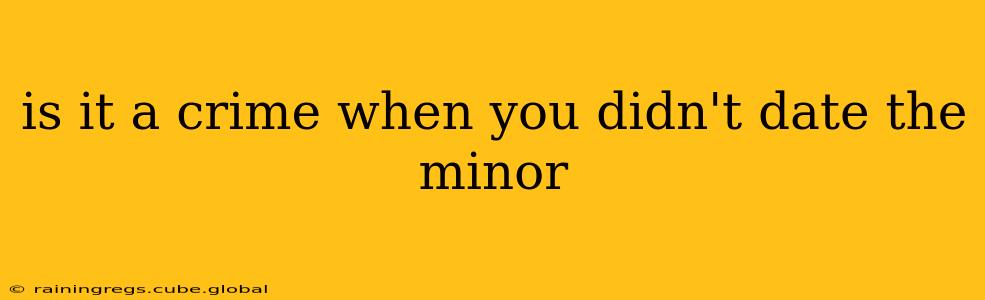 is it a crime when you didn't date the minor