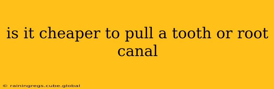 is it cheaper to pull a tooth or root canal
