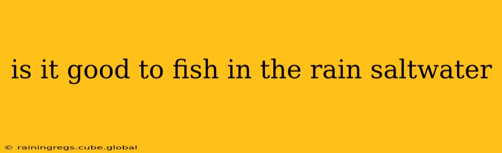 is it good to fish in the rain saltwater