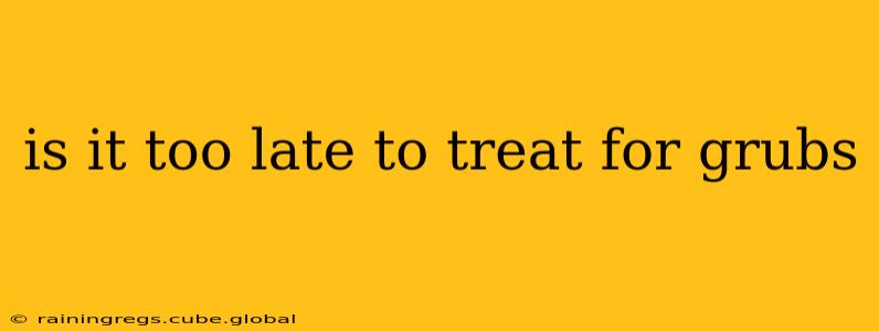 is it too late to treat for grubs