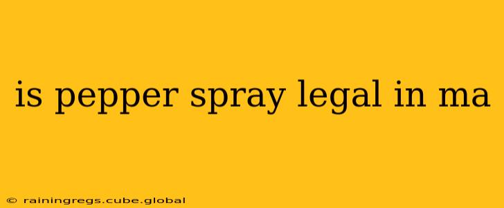is pepper spray legal in ma