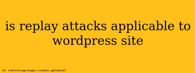 is replay attacks applicable to wordpress site